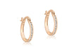 9ct Rose Gold 20mm White Stone Set Earrings 