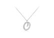 9ct White Gold 0.10ct Diamonds Set 'Initial O' Necklace