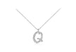 9ct White Gold 0.11ct Diamonds Set 'Initial Q' Necklace