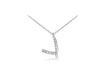 9ct White Gold 0.06ct Diamonds Set 'Initial V' Necklace