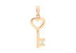 9ct Rose Gold 0.03t Diamond Set Key Pendant