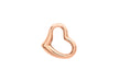 9ct Rose Gold 12mm x 10mm Heart Slider Pendant