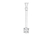 9ct White Gold Zirconia  and Bar Drop Pendant