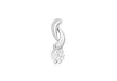 9ct White Gold Zirconia  Swirl Pendant