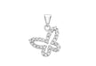 9ct White Gold Zirconia Butterfly Pendant