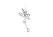 9ct White Gold Zirconia  Tinkerbell Pendant