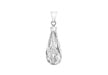 9ct White Gold Diamond Cut Teardrop Pendant