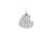 9ct White Gold Pave Set Zirconia  Heart Pendant