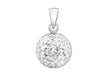 9ct White Gold 10mm Diamond Cut Ball Pendant