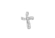 9ct White Gold Zirconia  Twist Cross Pendant