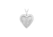 9ct White Gold Etched  St hristopher Heart Locket