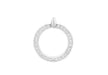 9ct White Gold Zirconia  Circle Pendant