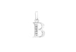 9ct White Gold Zirconia  7mm x 12mm 'B' Initial Pendant