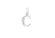 9ct White Gold Zirconia  8mm x 12mm '' Initial Pendant