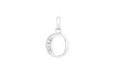 9ct White Gold Zirconia  9mm x 12mm 'O' Initial Pendant