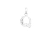 9ct White Gold Zirconia  10mm x 13mm 'Q' Initial Pendant