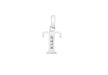 9ct White Gold Zirconia  8mm x 12mm 'T' Initial Pendant