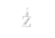 9ct White Gold Zirconia  8mm x 12mm 'Z' Initial Pendant