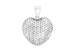 9ct White Gold Mesh Heart Pendant