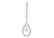 9ct White Gold Zirconia  Teardrop Pendant