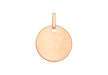 9ct Rose Gold 14mm Round Disc Pendant