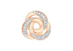 9ct Rose Gold Zirconia  13mm Triple-Linked Rings Pendant