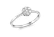 9ct White Gold 0.20t Diamond Cluster Ring