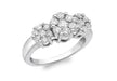 9ct White Gold 1.00t Diamond Trilogy Ring