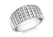 9ct White Gold 0.25t Diamond olumn Ring