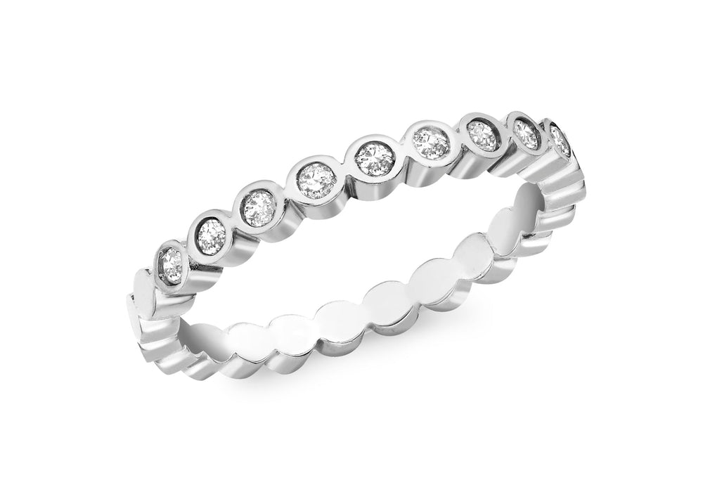 9ct White Gold 0.15t Diamond Eternity Ring