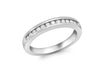 9ct White Gold 0.25t Channel Set Diamond Ring