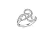 9ct White Gold 0.18ct Diamond Swirl Ring