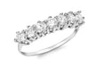 9ct White Gold 7-Zirconia  Eternity Ring