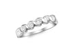 9ct White Gold 5-Zirconia  Swirl Detail Ring