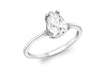 9ct White Gold Pear Cut Zirconia  Ring