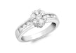 9ct White Gold 0.50ct Diamond Set Cluster Ring