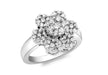 9ct White Gold 1.00t Diamond Cluster Flower Ring