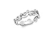 9ct White Gold 0.05t Diamond Swirl Band Ring