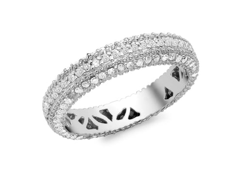 9ct White Gold 1.00t Pave Set Diamond Eternity Ring