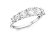 9ct White Gold 7-Zirconia  Gradual Eternity Ring