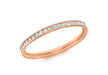 9ct Rose Gold Zirconia  Band Ring