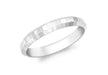 9ct White Gold FacetedBand Ring