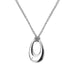 Oval Pendant Necklace With Double Chain Hand-Set With A Diamond Accent