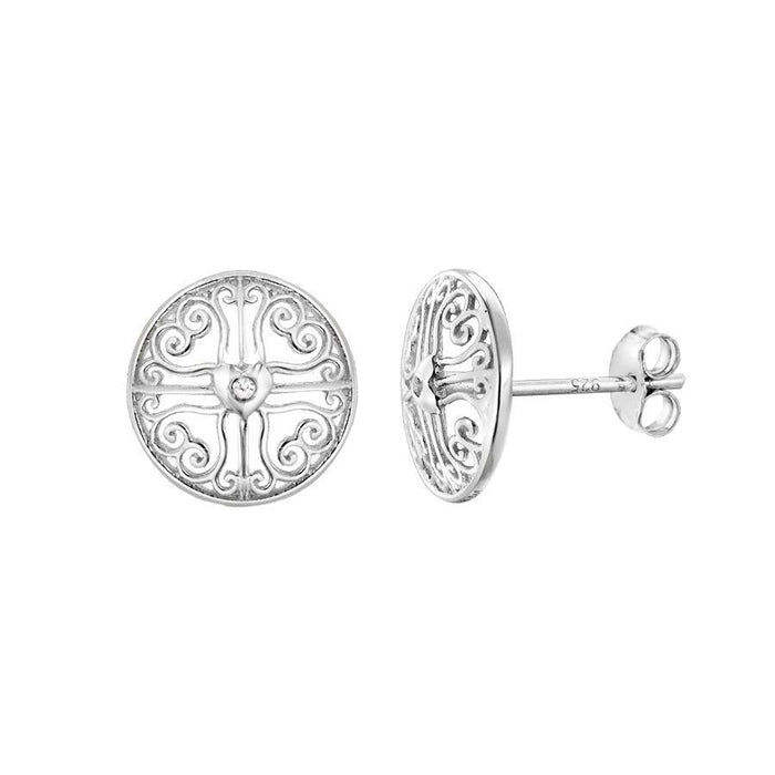 Sterling Silver 0.01ct Diamond Natalie Stud Earrings