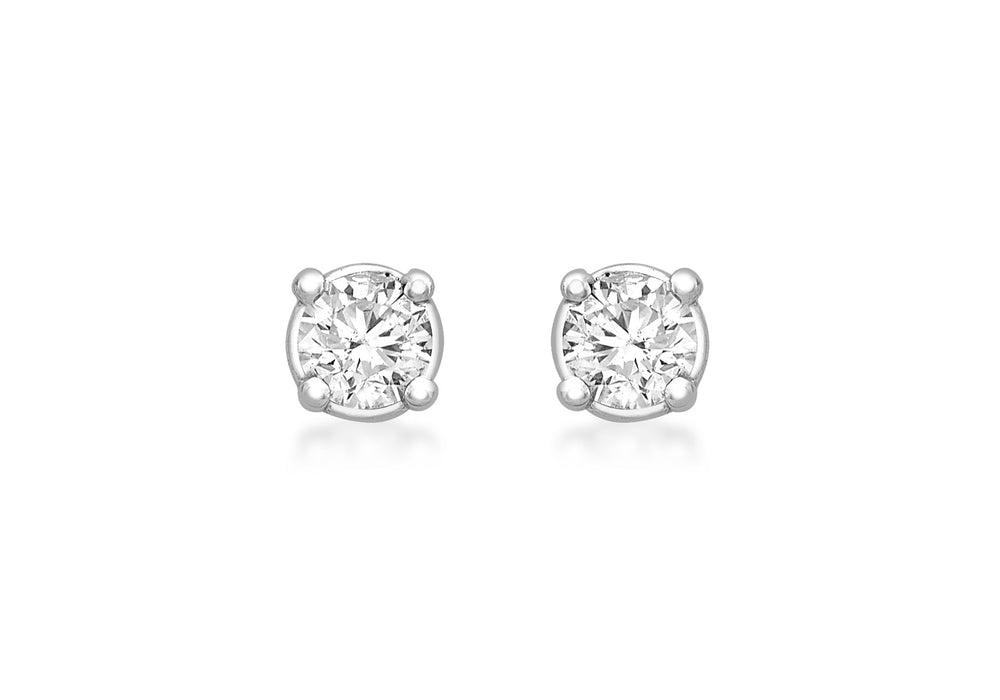 18ct White Gold 0.15ct Diamond Stud Earrings 