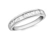 18ct White Gold 0.31t Baguette Cut Diamond Channel Set Half Eternity Ring