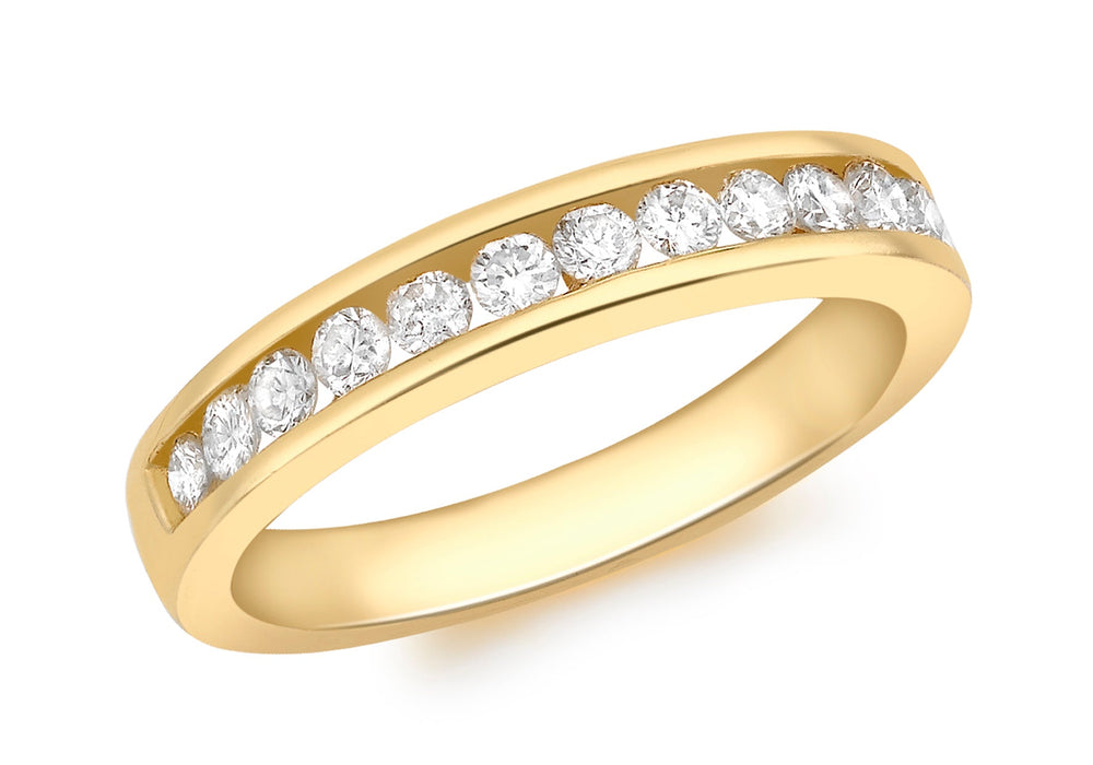 18ct Yellow Gold 0.50ct Diamond Channel Set Eternity Ring