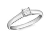 18ct White Gold 0.33ct Diamond Square Solitaire Ring