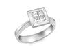 18ct White Gold 0.50ct Square Diamond Ring