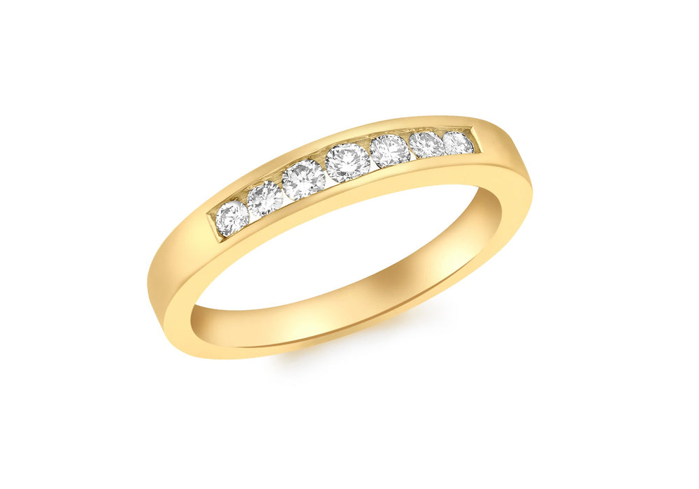 18ct Yellow Gold 0.25t Diamond Channel Set Eternity Ring